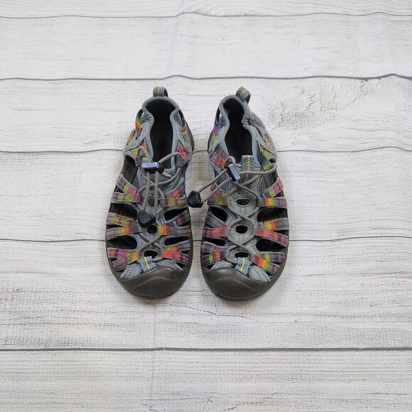 2 Keen Rainbow Stripe Whisper Sandals - Picture 1 of 8